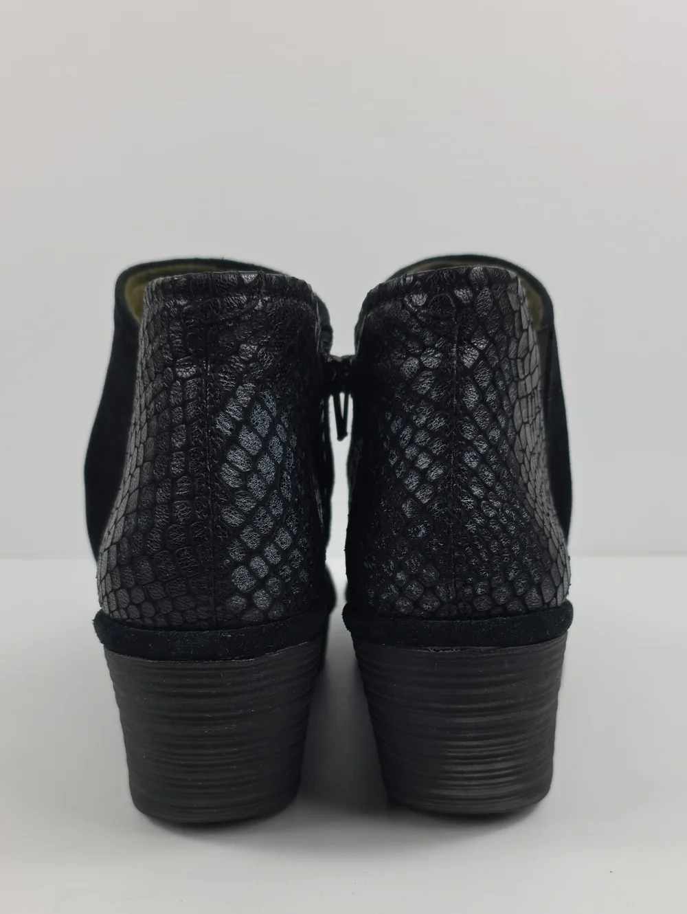 Fly‎ London Yamy Black Suede Wedge Women's Ankle Boots Size EU 40- US 9